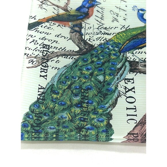 Michael Design Works Peacock‎ Trinket Glass Tray 6 3/4" Diameter GAR2-250 - Picture 7 of 7